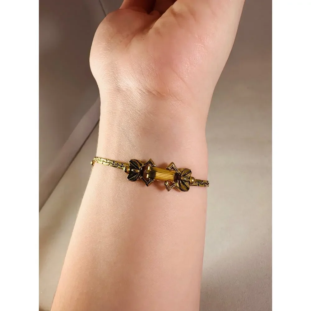 Vintage Goldette Heart Bracelet 7
